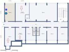 Grundriss KG ohne M�blierung Gewerber�ume  B�ro (ehemalige Praxis) in guter  zentraler Lage von Freiberg, vielseitig nutzbar!