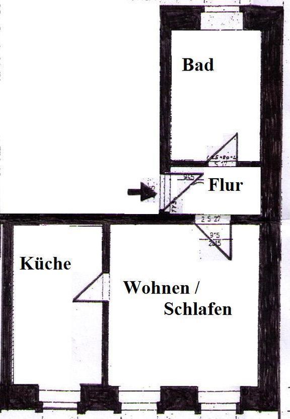 Grundriss Etagenwohnung Freiberg